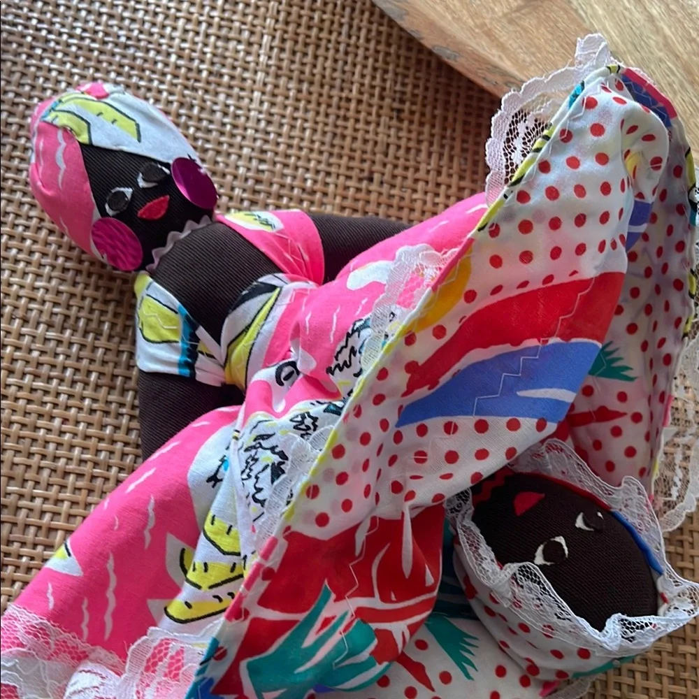 Vintage Caribbean Topsy Turvy cloth doll